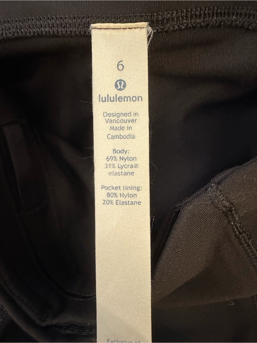 Lululemon Athletica Speed Up Leggings Black with Side Pockets Size 6 - Picture 8 of 8